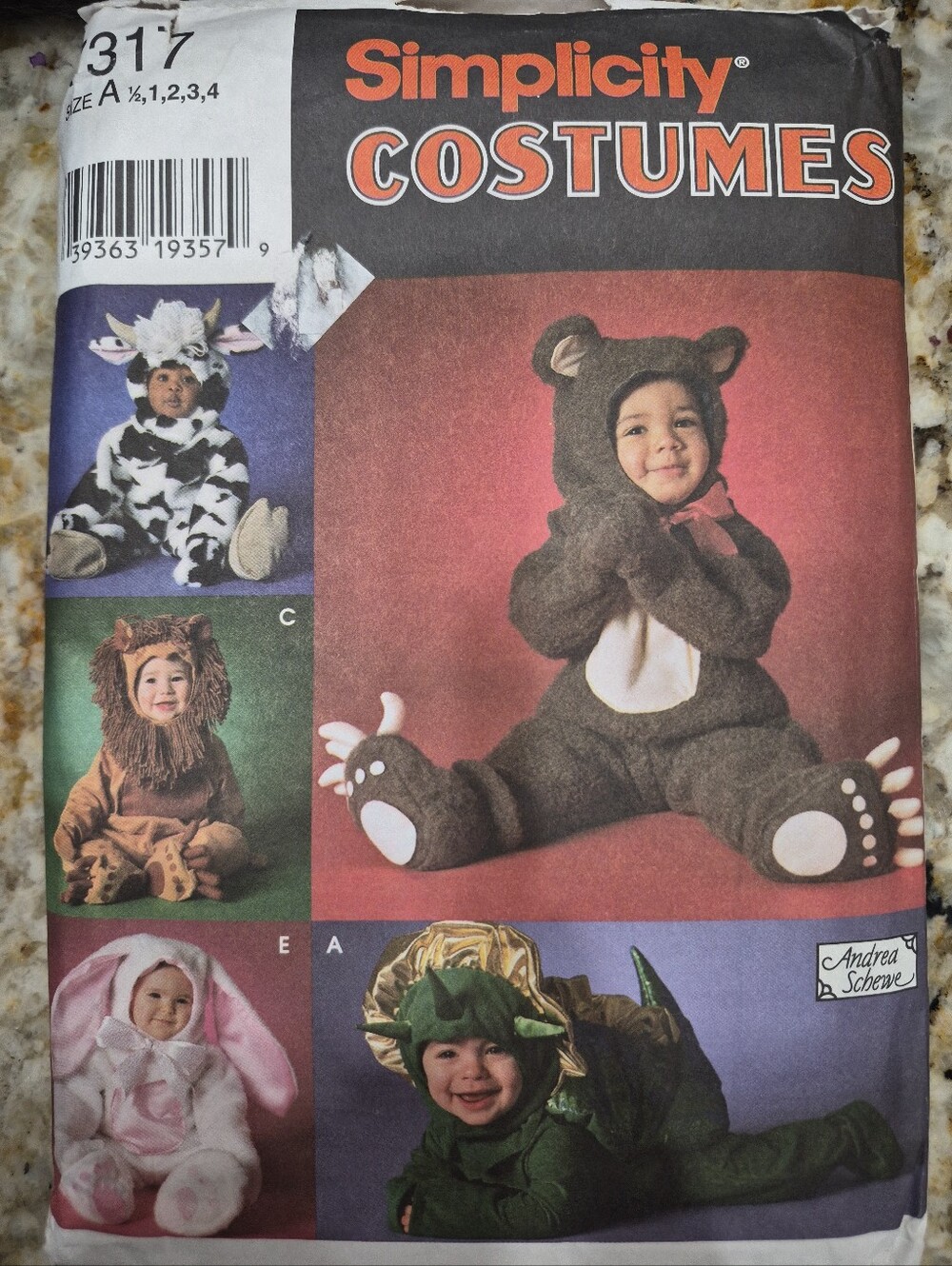 Simplicity Halloween Toddler Costumes Halloween Dinosaur Bear Lion Cow Rabbit